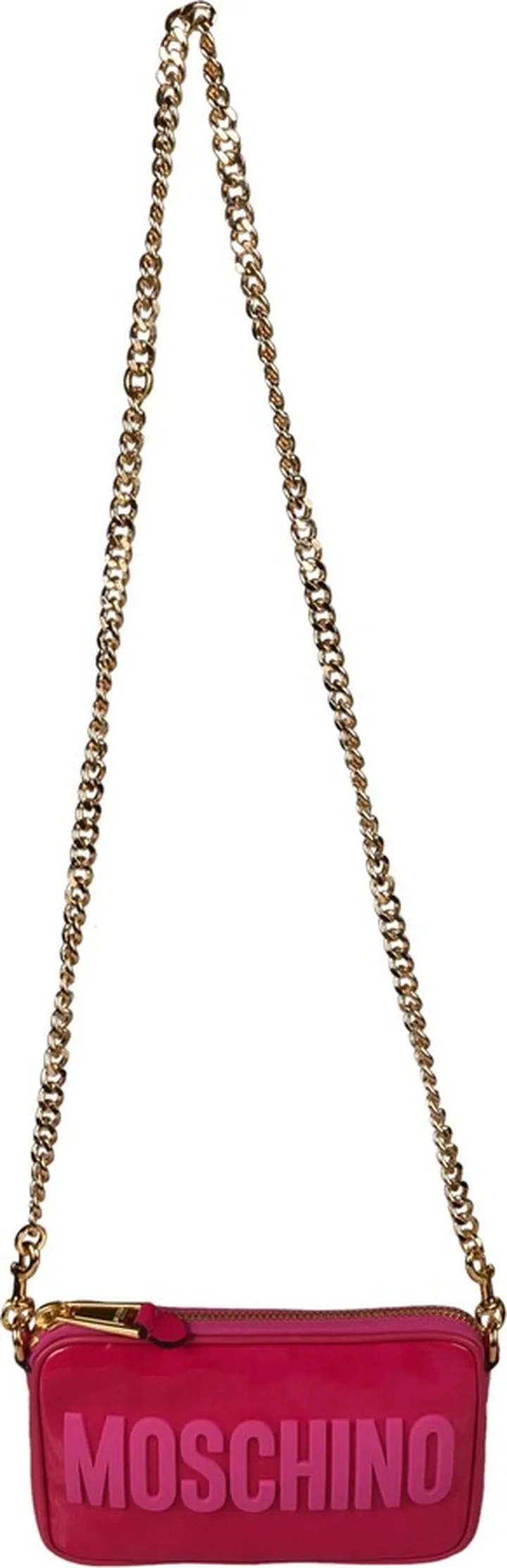 Logo Long Chain Strap Shoulder Bag Moschino