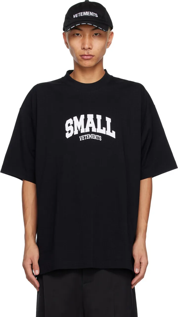 VETEMENTS Black 'Small' T-Shirt
