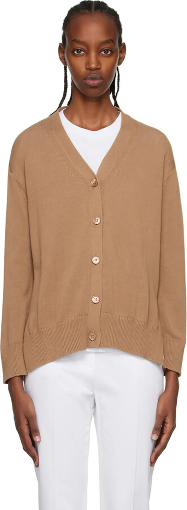 S Max Mara Beige Leandra Cardigan