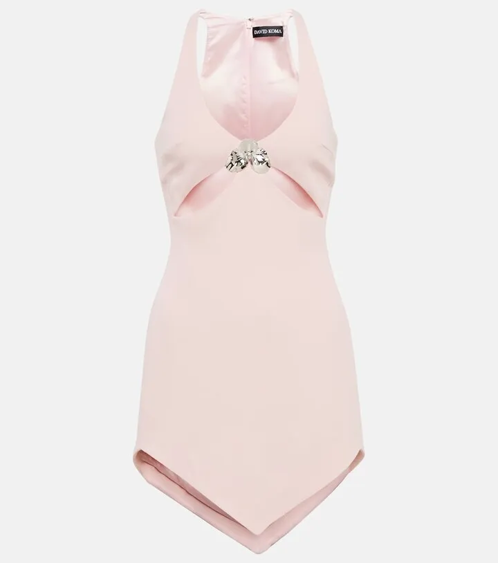 Embellished cutout minidress