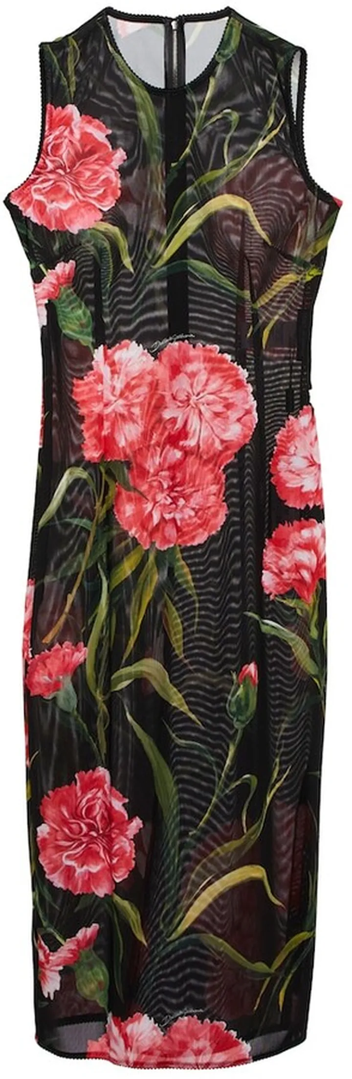 Sleeveless floral midi dress