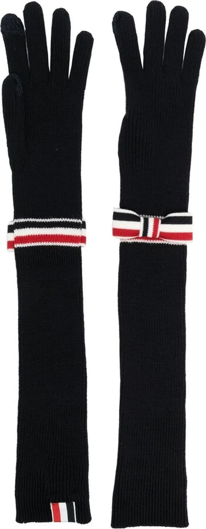 Virgin Wool Bow-Detail Gloves