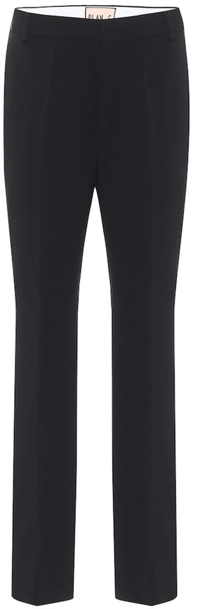 High-rise straight cropped pants