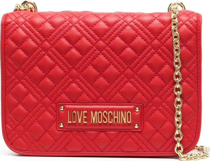 Logo-Plaque Quilted Shoulder Bag