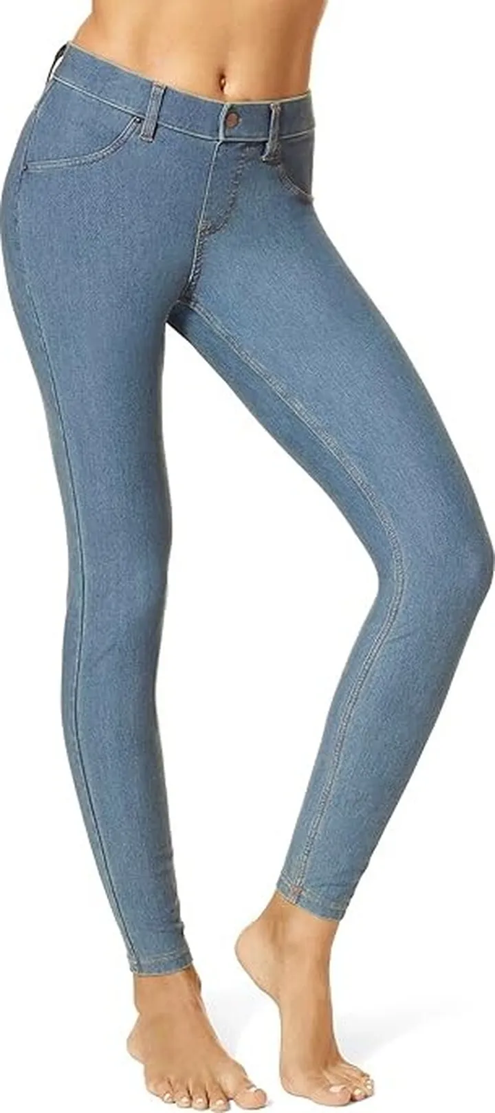 HUE Essential Denim Leggings (Stone Acid Wash) Women's Jeans