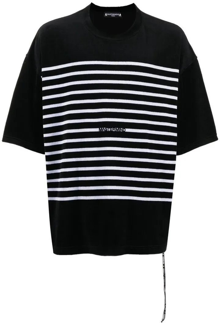 striped skull-print T-shirt