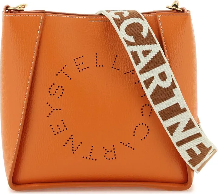 Grained Faux Leather 'stella Logo' Crossbody Bag