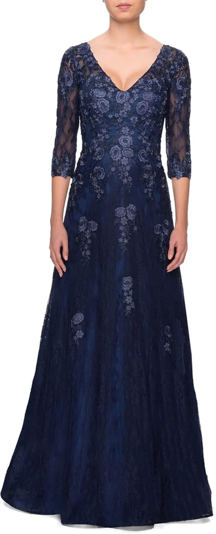 Embroidered Lace Gown