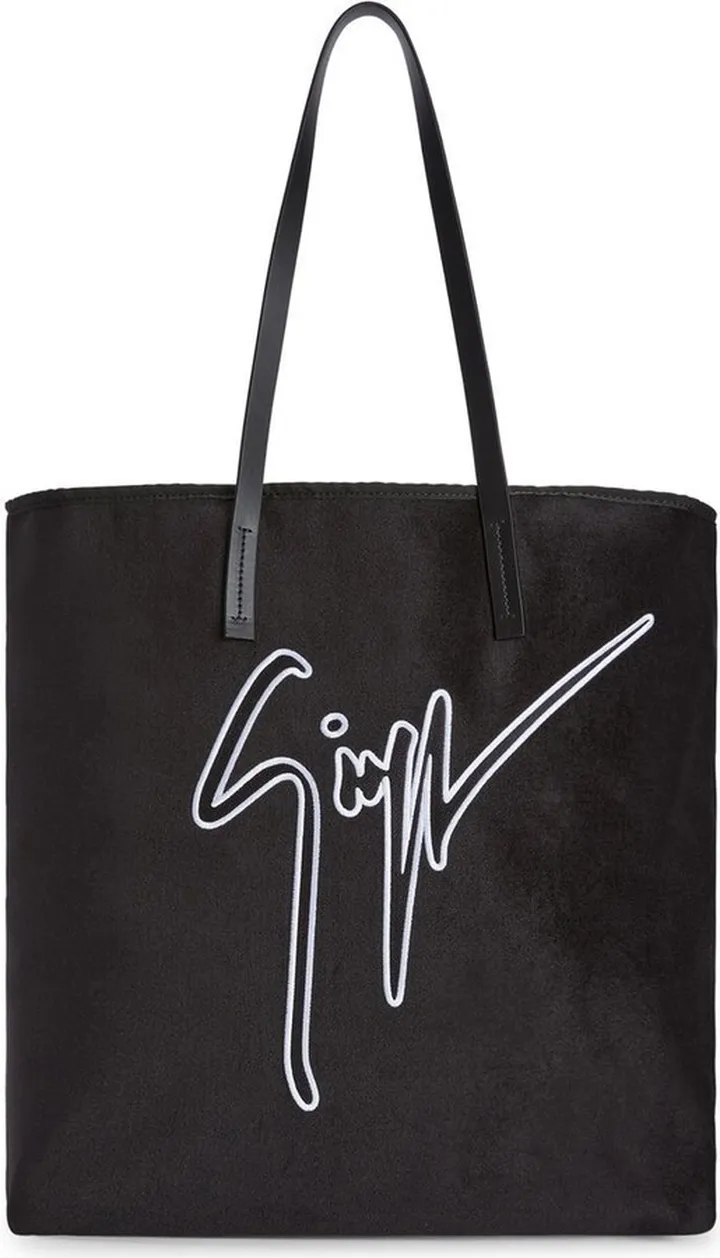 Embroidered-Logo Shoulder Bag