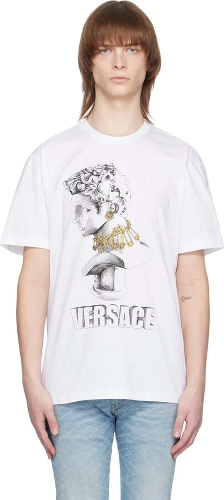Versace White Printed T-Shirt