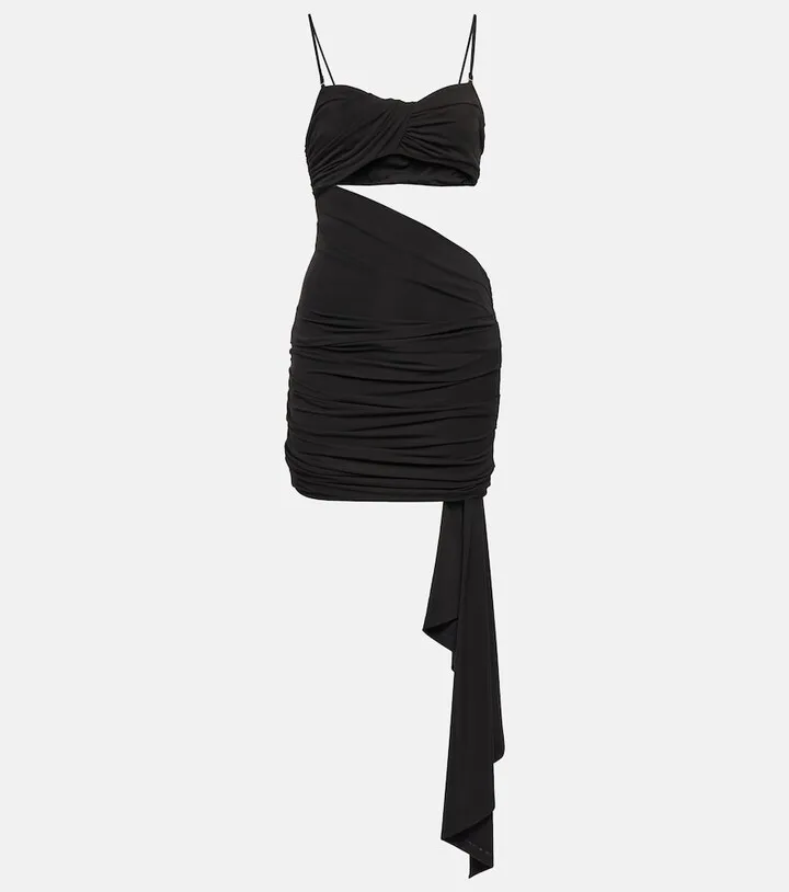 Cutout crepe minidress