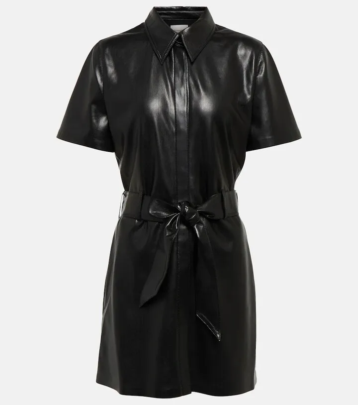 Halli faux leather minidress