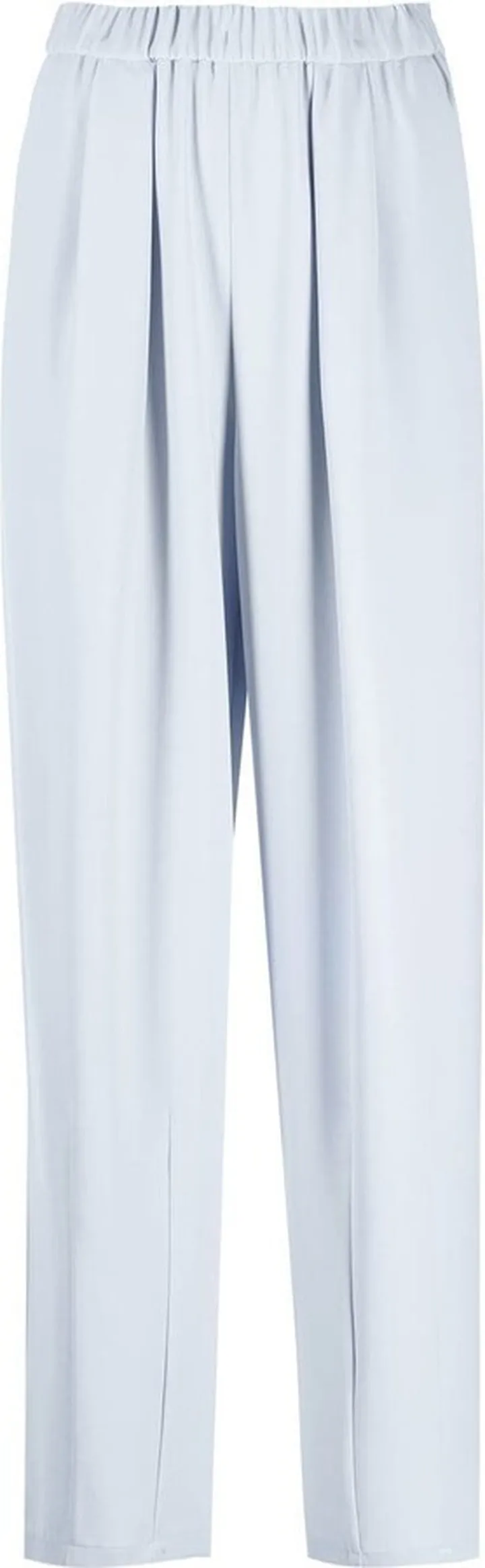 Pleat-Detail Straight-Leg Trousers