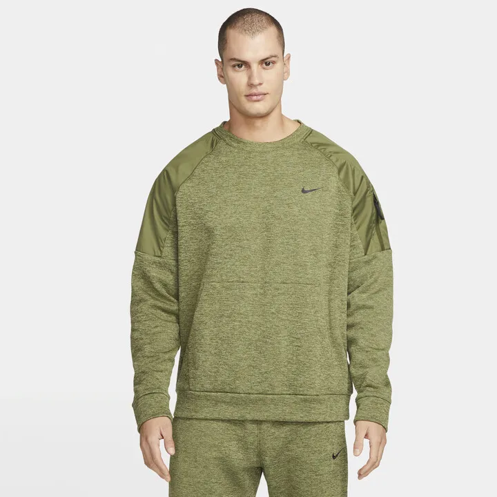 Nike Men's Therma-FIT Fitness Crew in Green