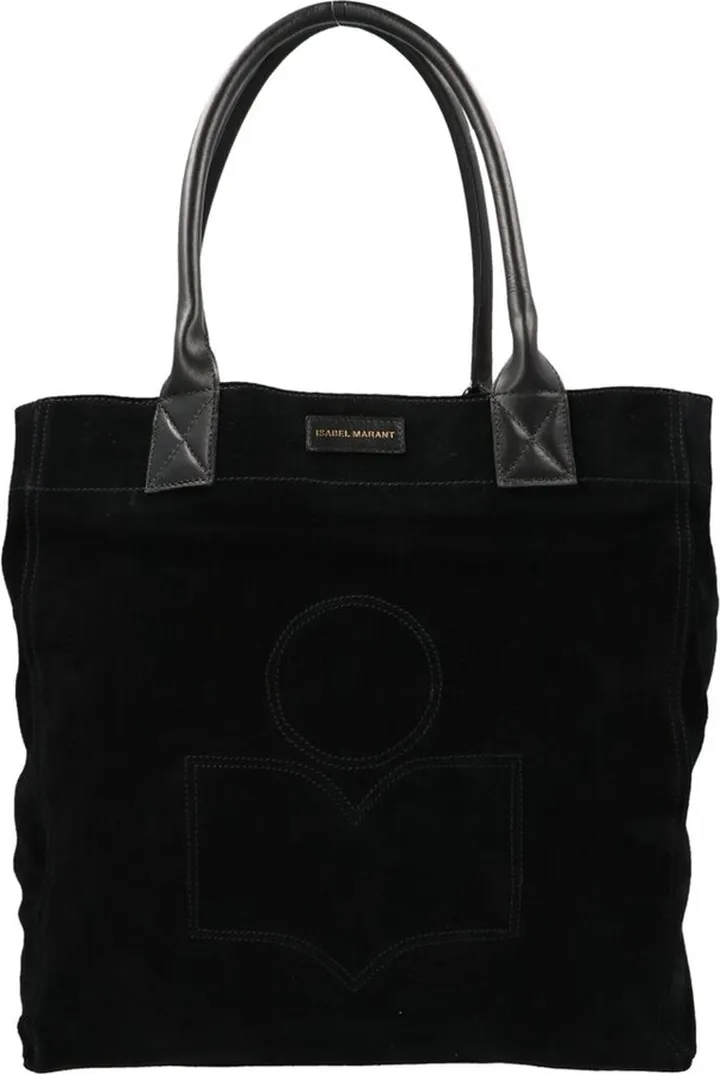 Isabel Marant Logo Patch Velvet Tote Bag