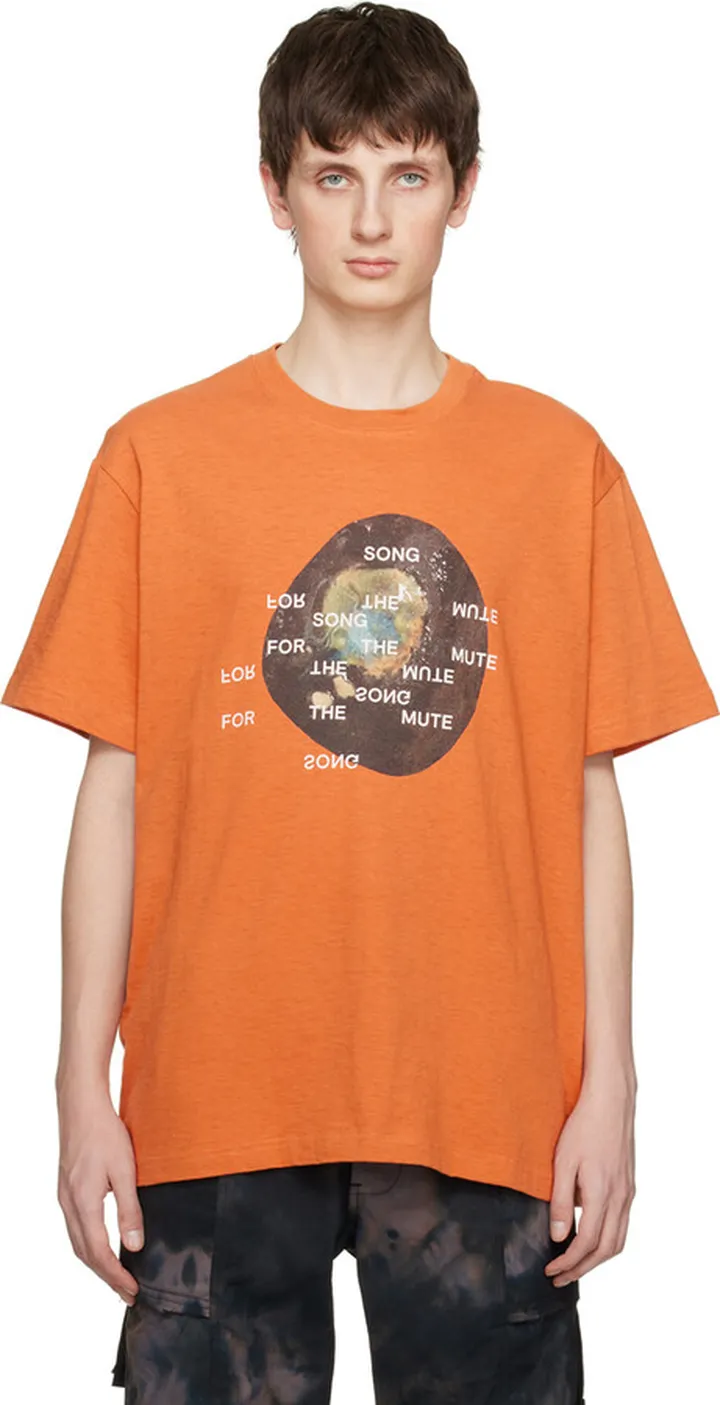Song for the Mute Orange Printed T-Shirt