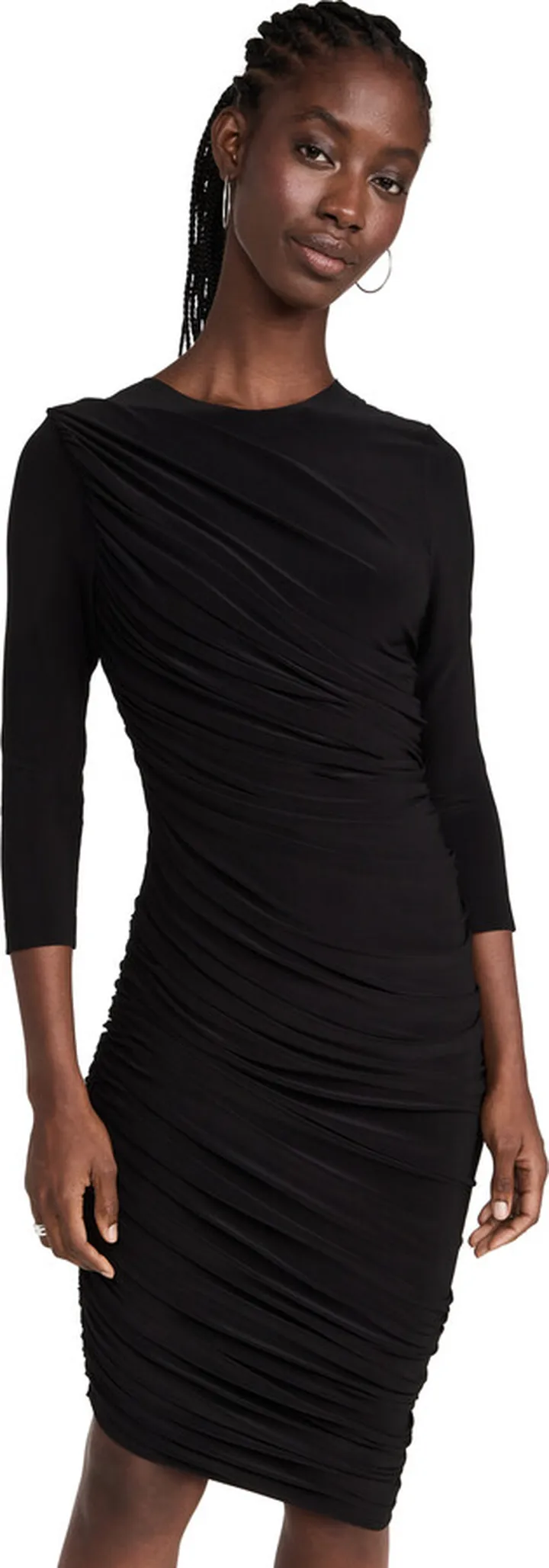 Norma Kamali Long Sleeve Diana Mini Dress