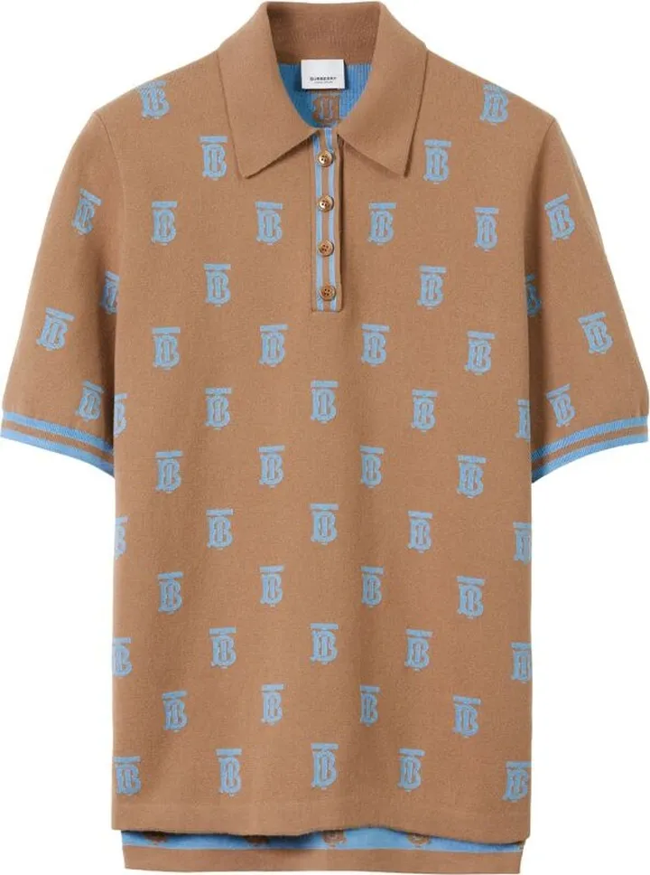 Burberry Silk-Blend Jacquard Polo Shirt