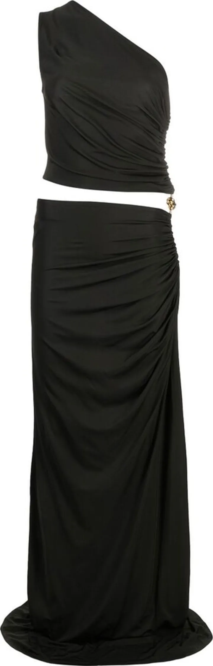 Black One-Shoulder Cut-Out Dress