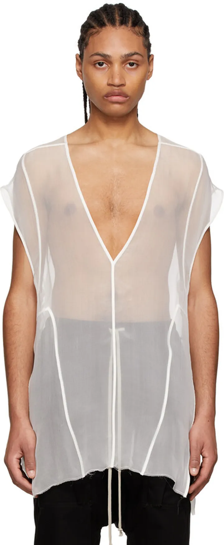 Rick Owens White Kuntrol Shirt