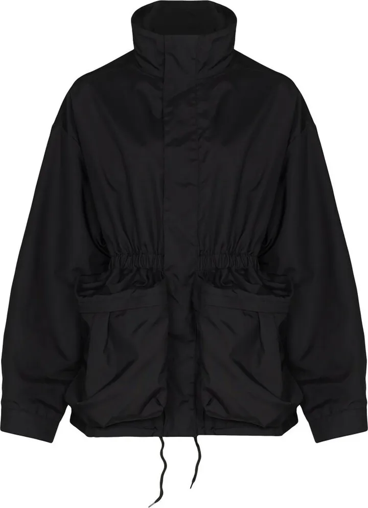 Drawstring-Waist Parka Coat