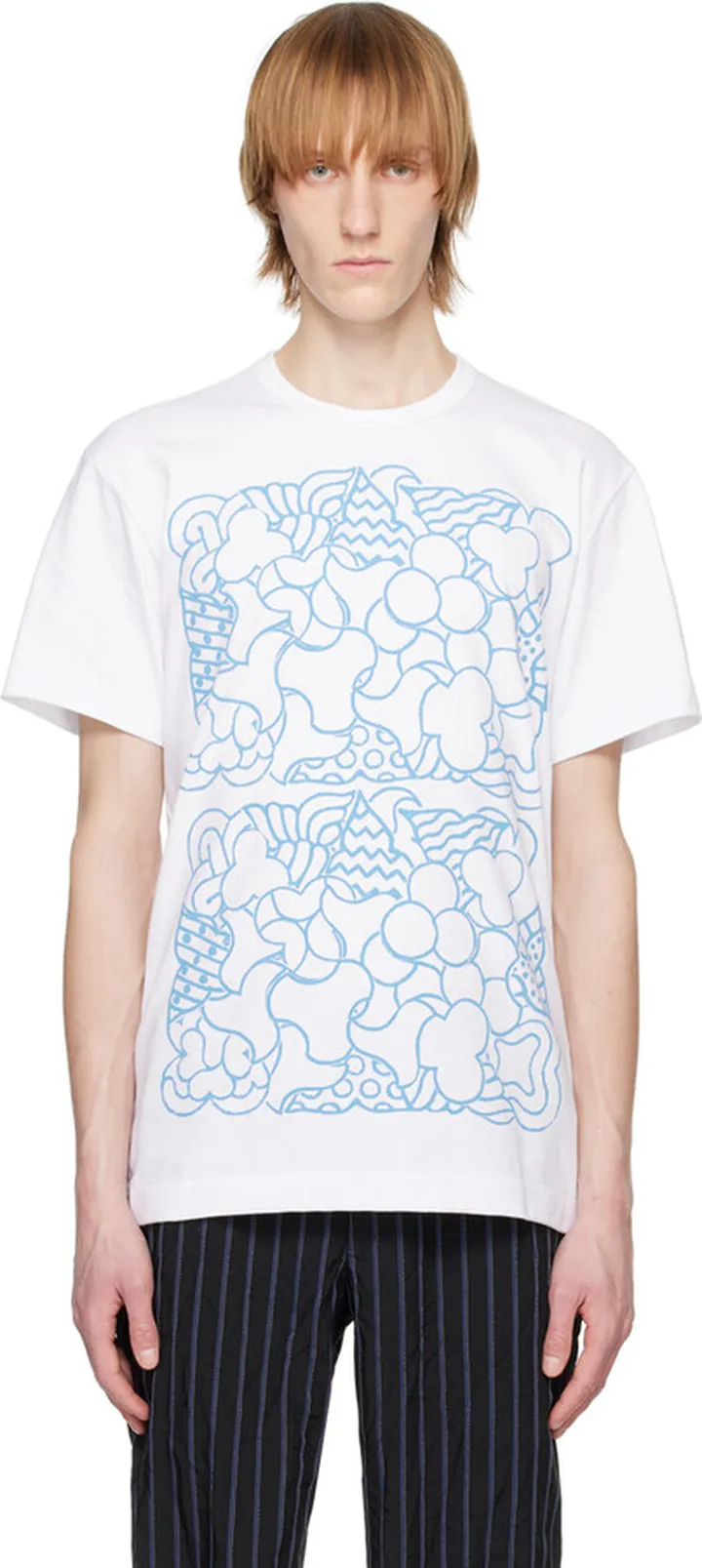 Comme des Garçons Homme Deux White Printed T-Shirt