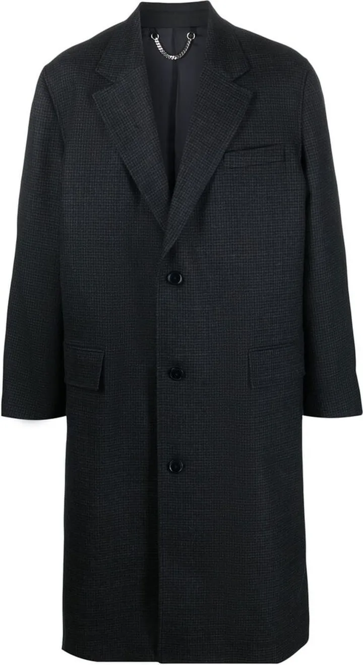 Notched-Lapel Single-Breasted Coat