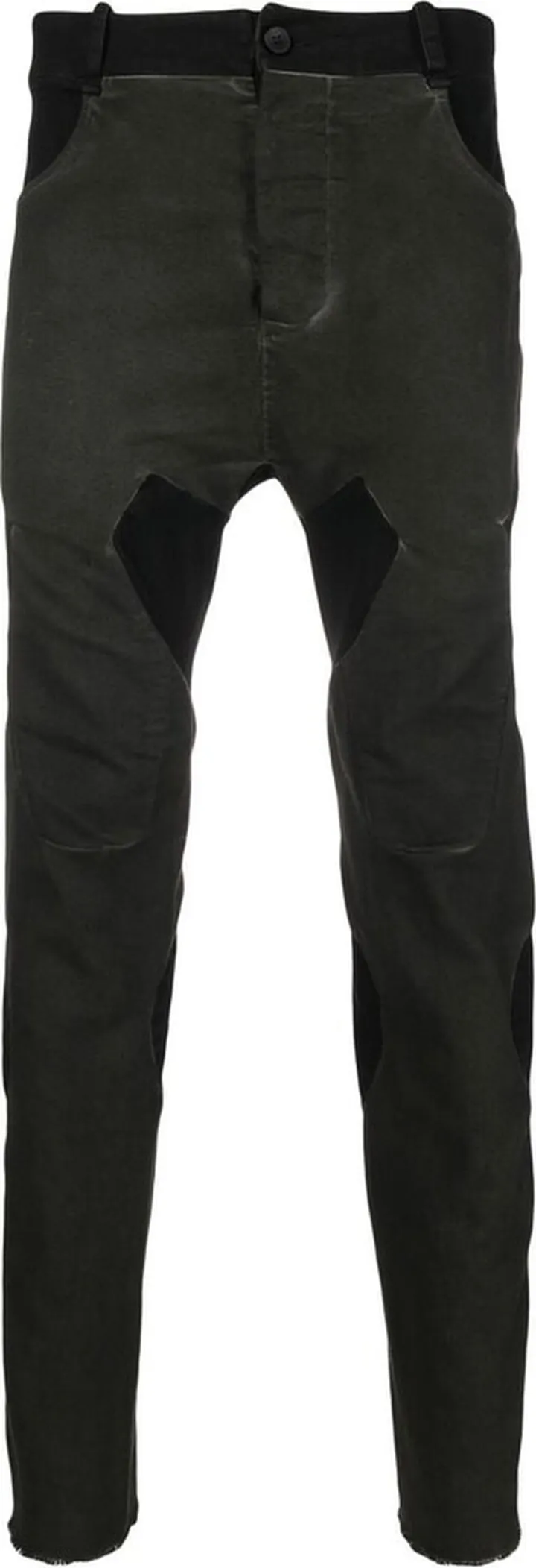 Patchwork-Detail Slim-Cut Trousers