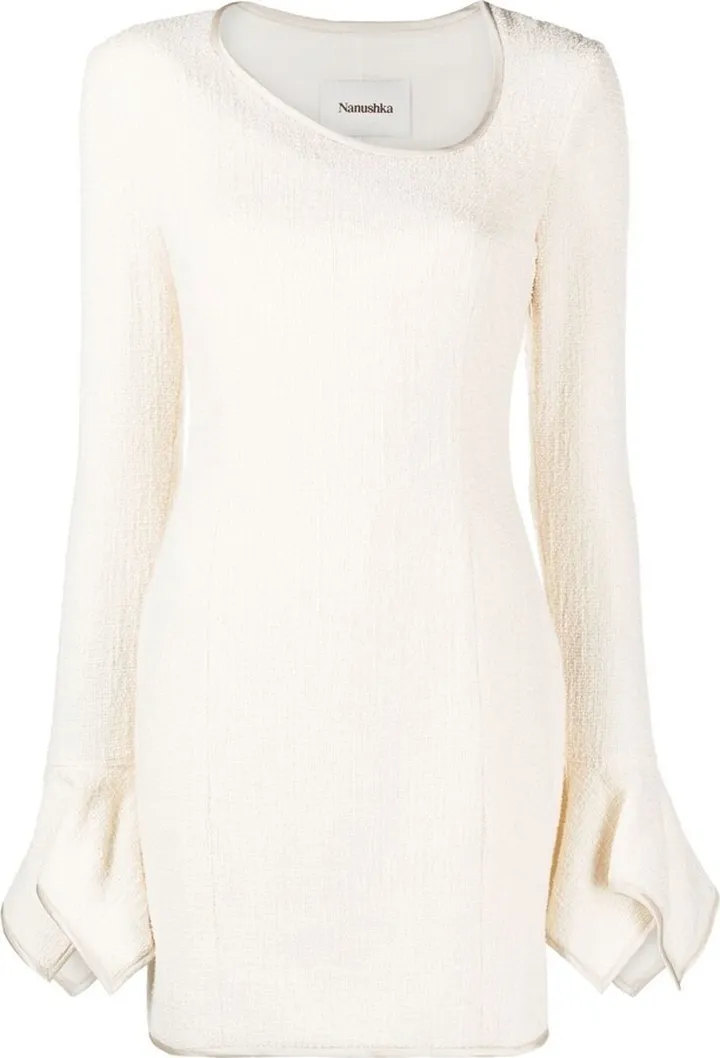 Handkerchief-Cuff Mini Dress