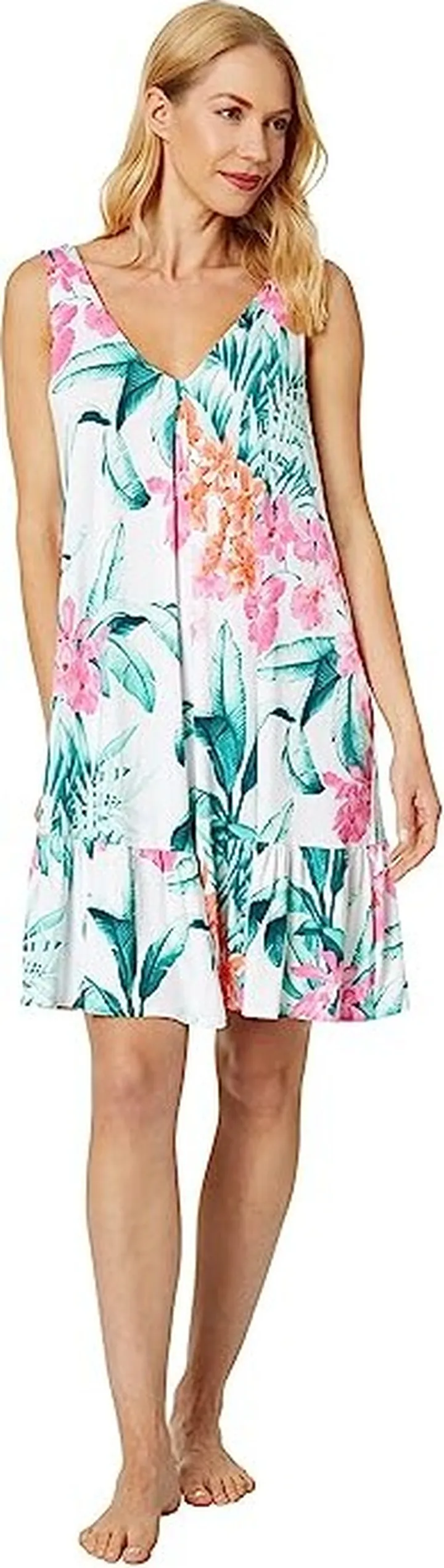 Tommy Bahama Sleeveless Short Gown (Tropical Floral) Women's Pajama