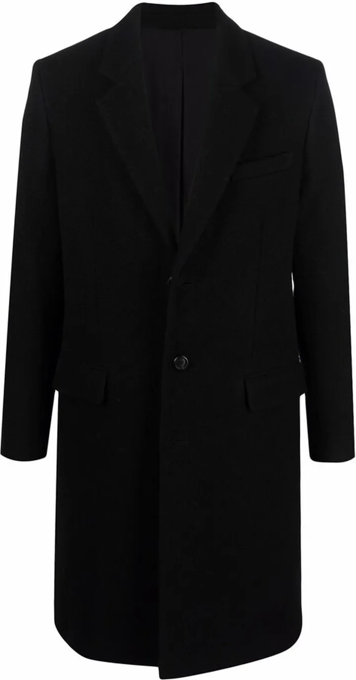 Single-Breasted Wool Coat