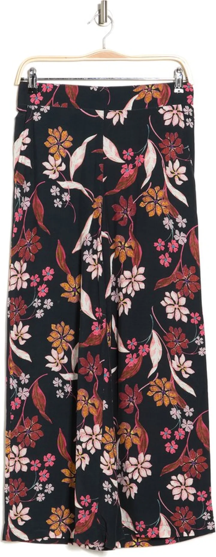 Floral Ankle Crop Wide Leg Palazzo Pants