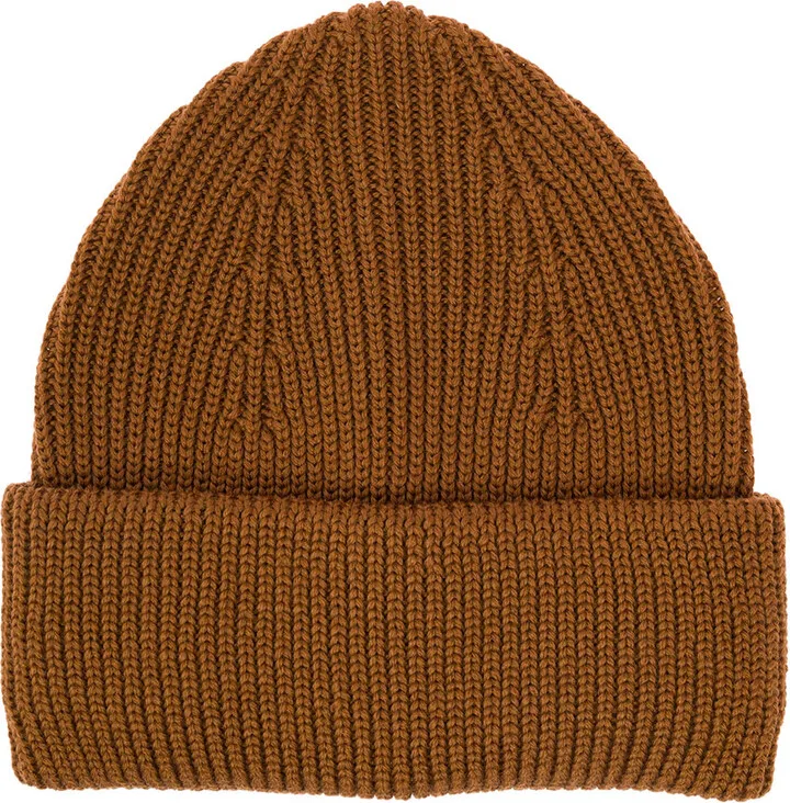 Roberto Collina Man's Brown Ribbed Wool Hat