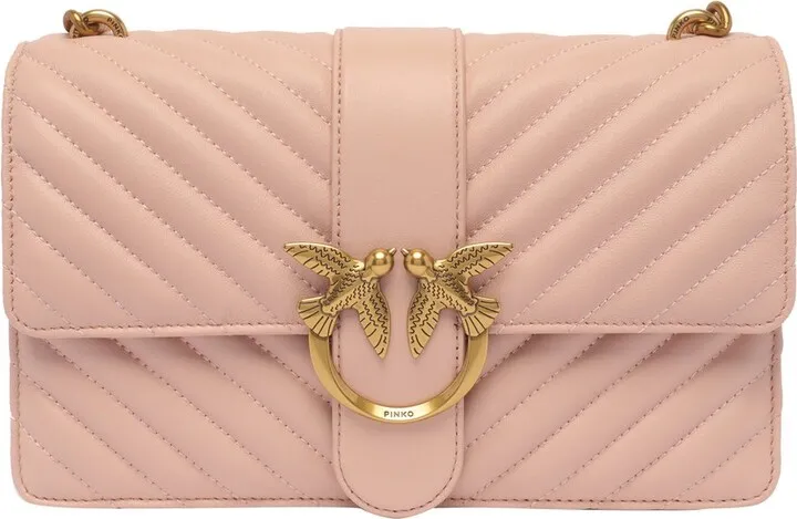 Pinko Love Classic Icon V Quilt Shoulder Bag