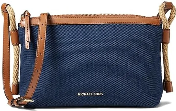 MICHAEL Michael Kors Talia Medium Top Zip Crossbody (Navy Multi) Handbags