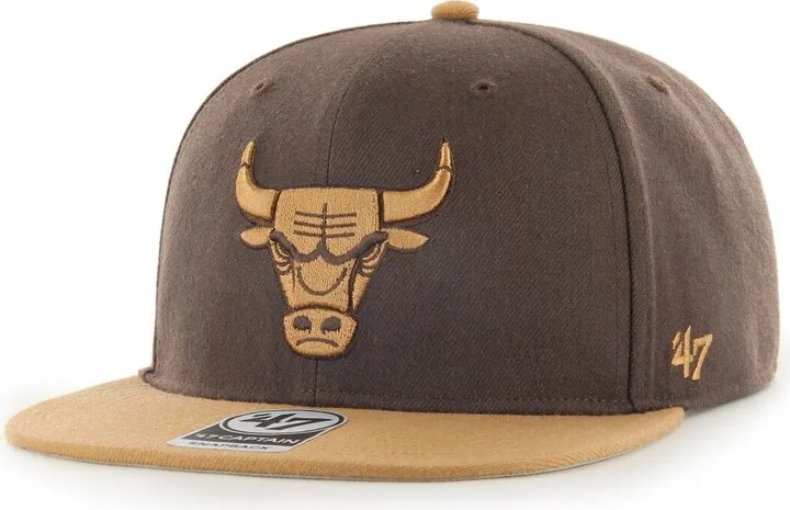 Men's '47 Brand Brown Chicago Bulls No Shot Two-Tone Captain Snapback Hat