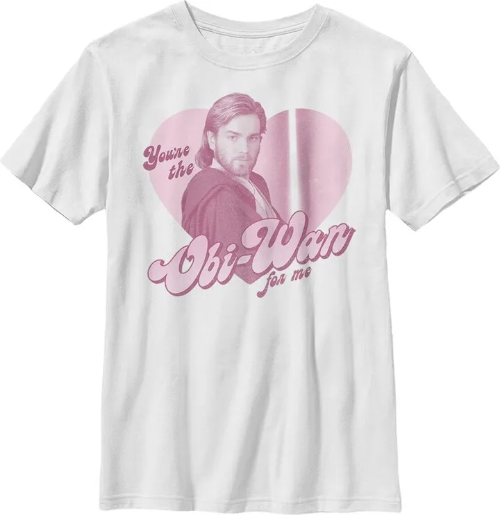 Boy's Star Wars Valentine's Day You're the Obi-Wan for Me T-Shirt - White - X Small
