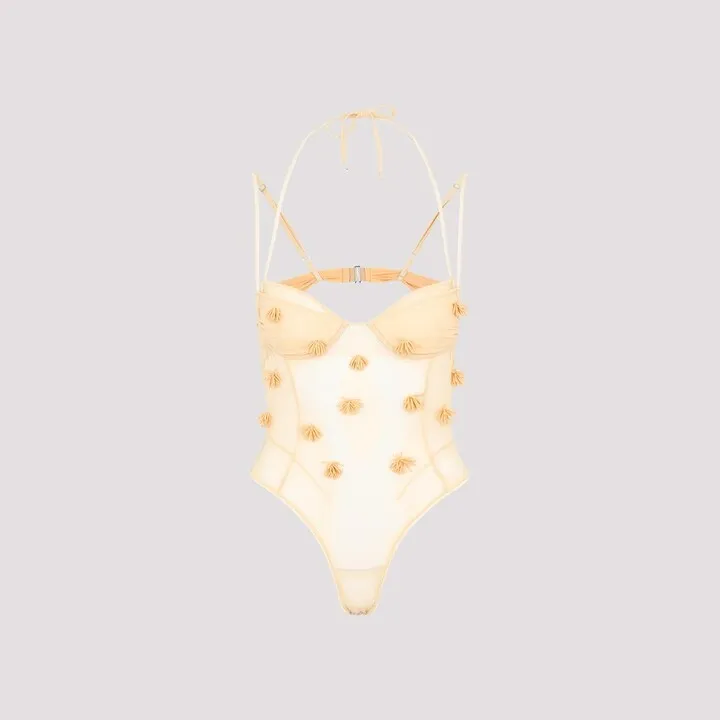 Jacquemus Embroidered Mesh Bodysuit
