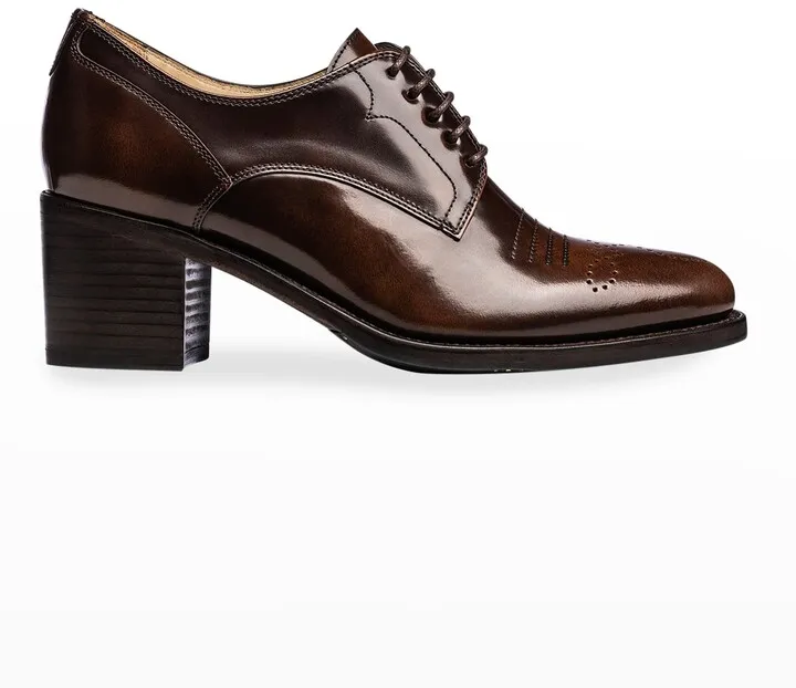 Miss Button Derby Mid-Heel Oxfords