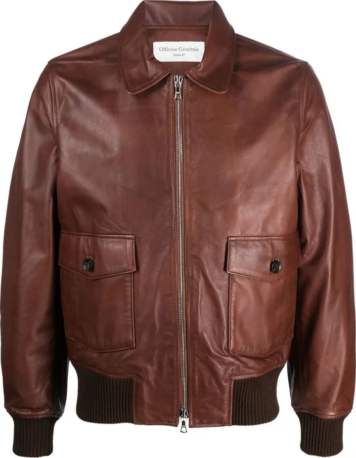 Leather Bomber-Jacket