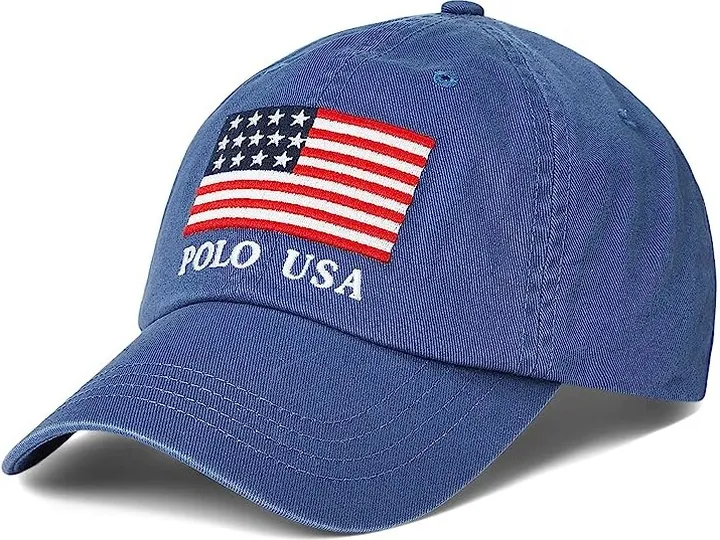 Polo Ralph Lauren Flag Chino Ball Cap (Light Navy) Caps