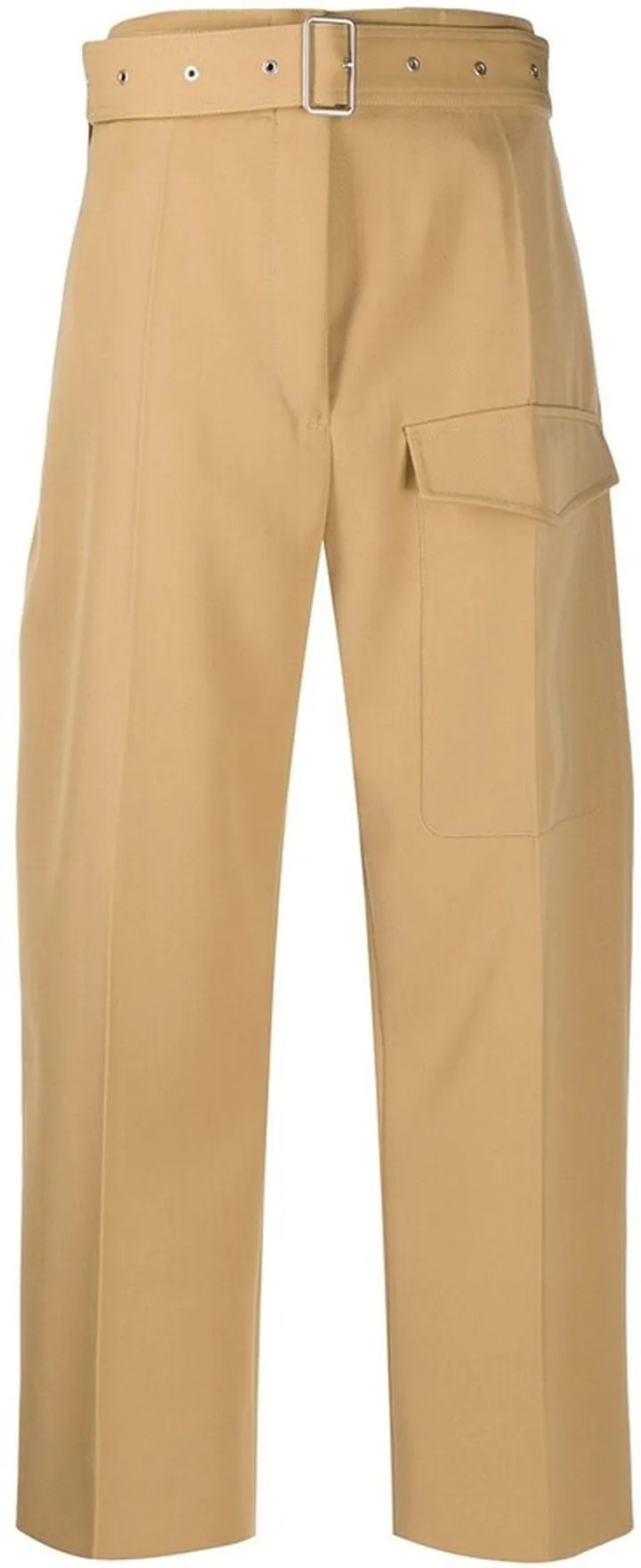 High-Waist Belted Trousers