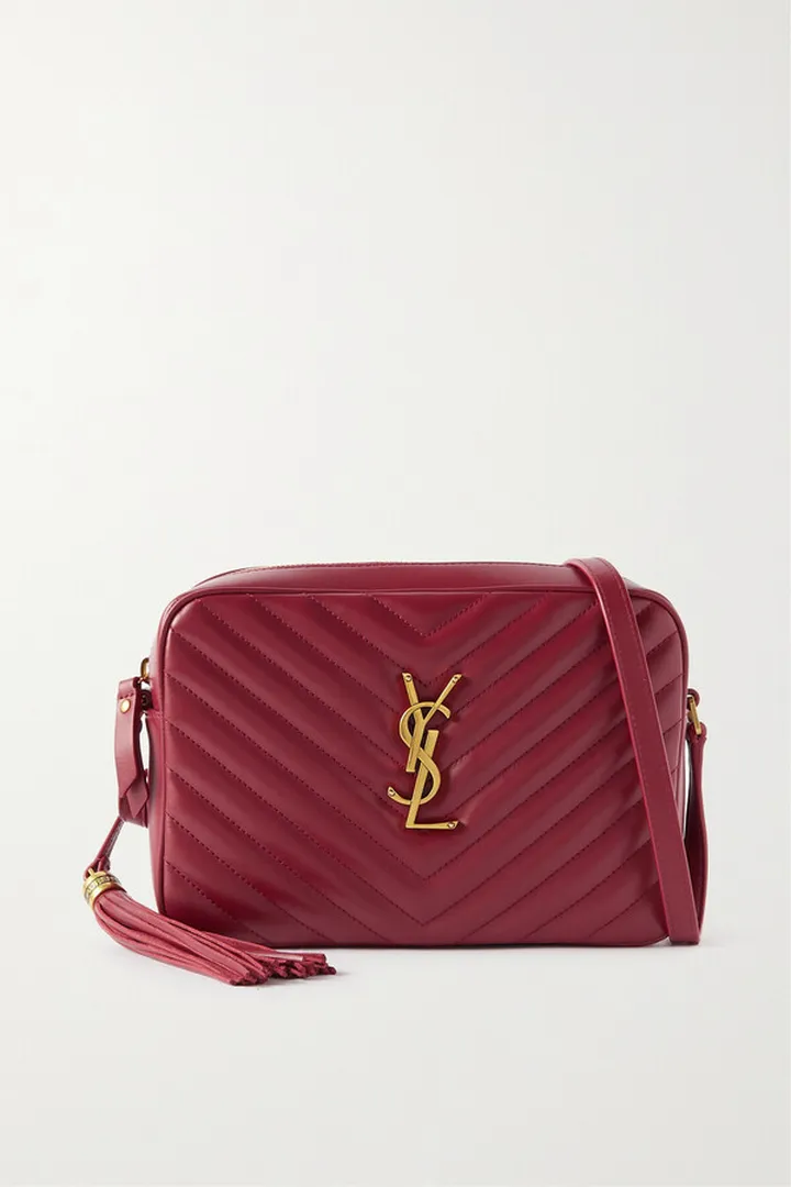SAINT LAURENT - Lou Medium Quilted Leather Shoulder Bag - Red