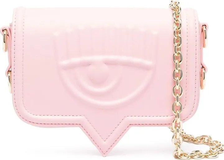 Embossed Logo Shoulder Bag