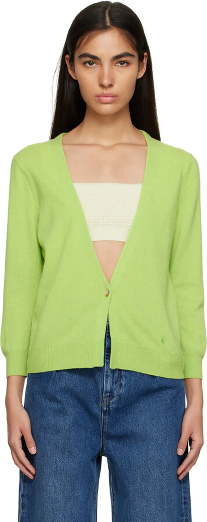Loulou Studio Green Cupo Cardigan