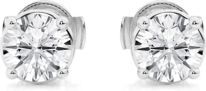 White Gold Lab Grown Diamond Stud Earrings - 1.50 ctw