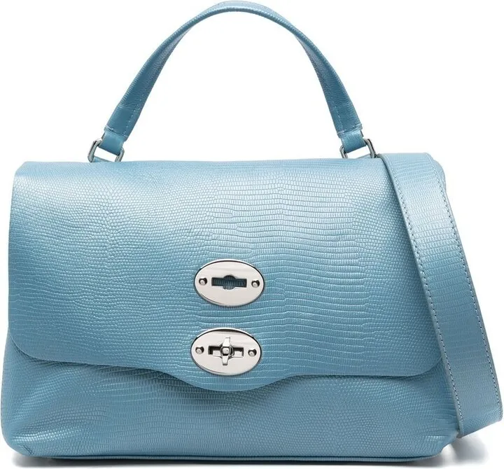 Postina lizard-skin effect shoulder bag