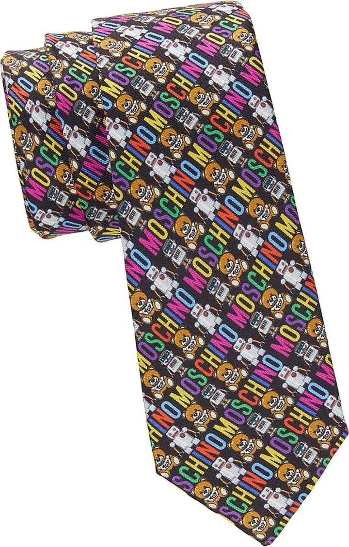 Bear Logo Silk Tie