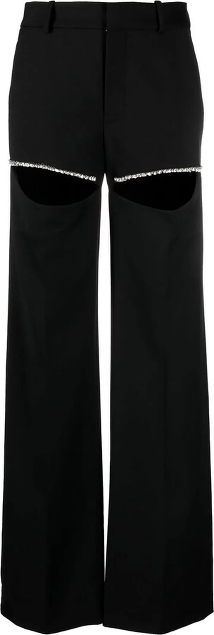 Cut-Out Straight-Leg Trousers