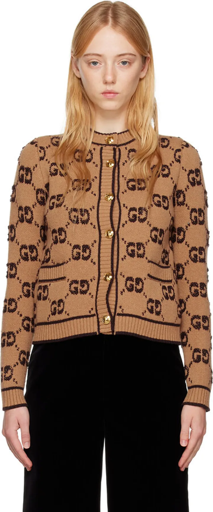 Gucci Brown GG Cardigan
